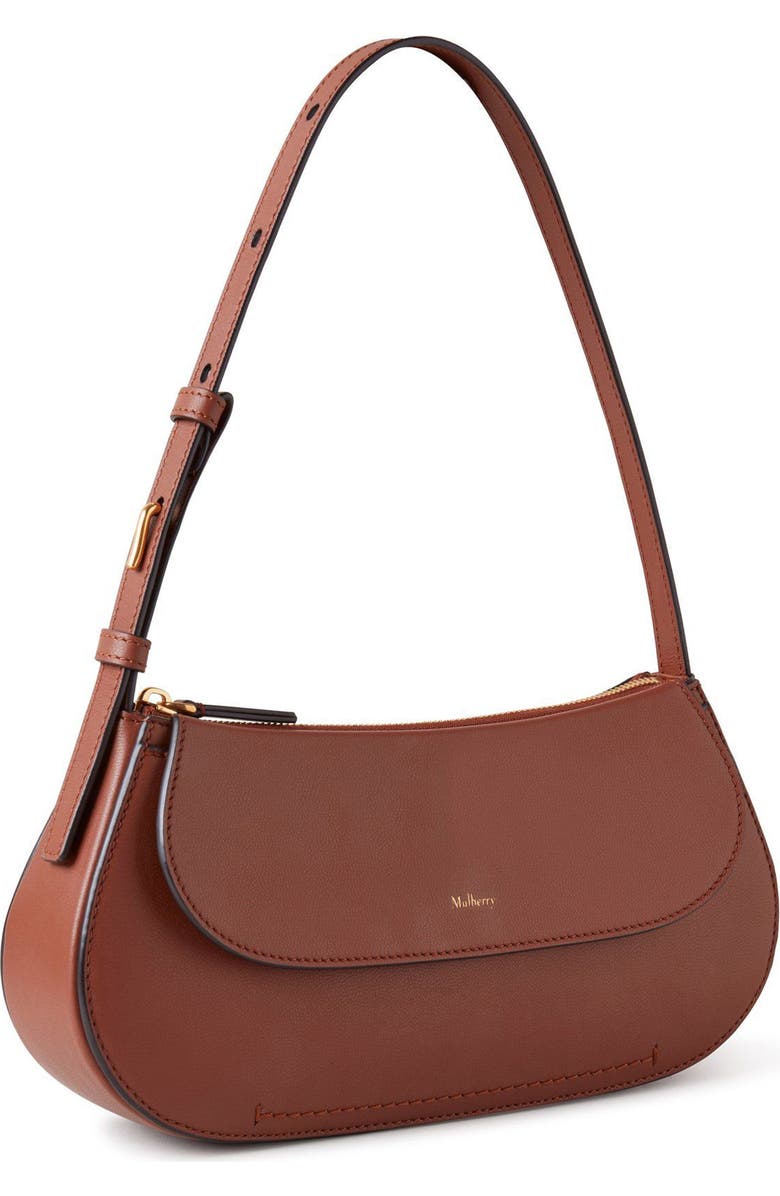 Mulberry Clovelly Leather Shoulder Bag, Alternate, color, Bright Oak