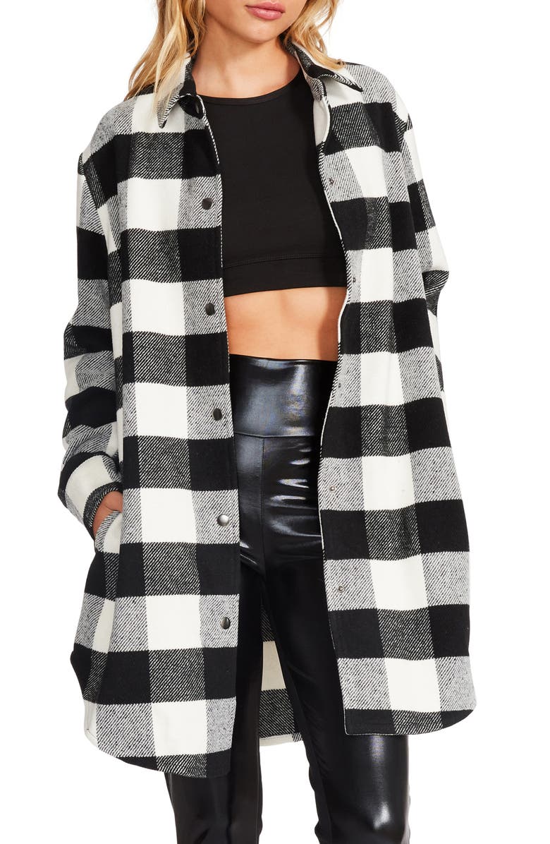BB Dakota by Steve Madden Plaid Shirt Jacket, Main, color, 