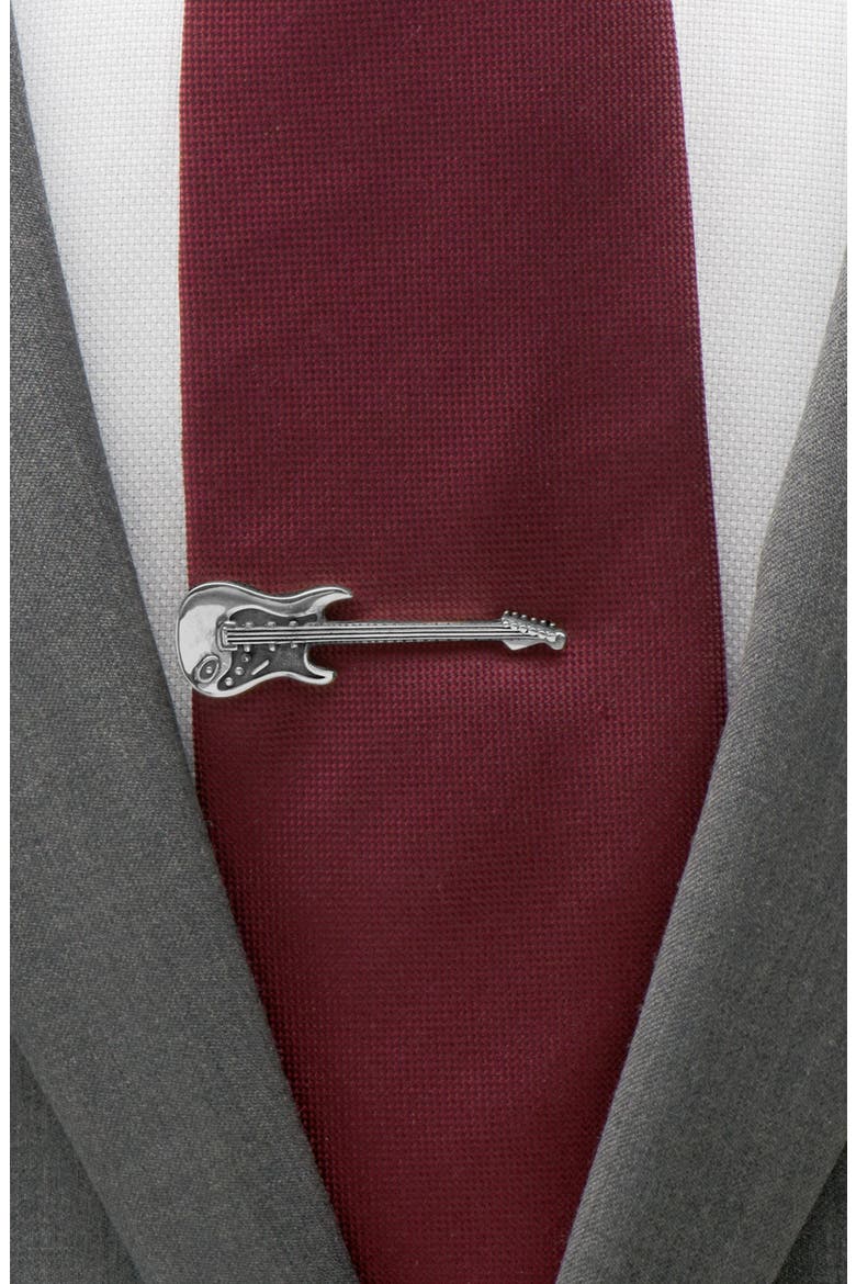 Ox and Bull Trading Co. Guitar Tie Clip, Alternate, color, SILVER