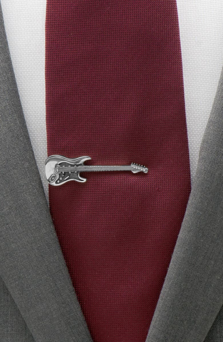 Cufflinks, Inc. Ox and Bull Trading Co. Guitar Tie Clip, Alternate, color, Silver