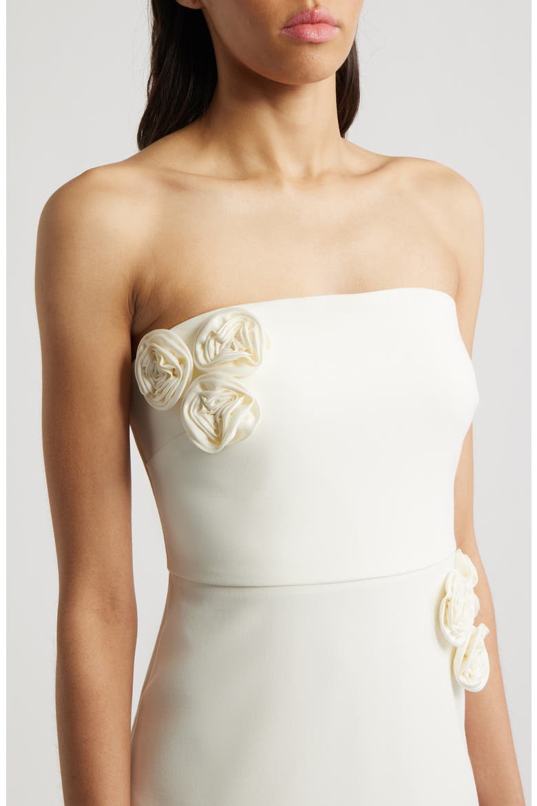 Ilene Strapless Cocktail Dress, Alternate, color, WHITE