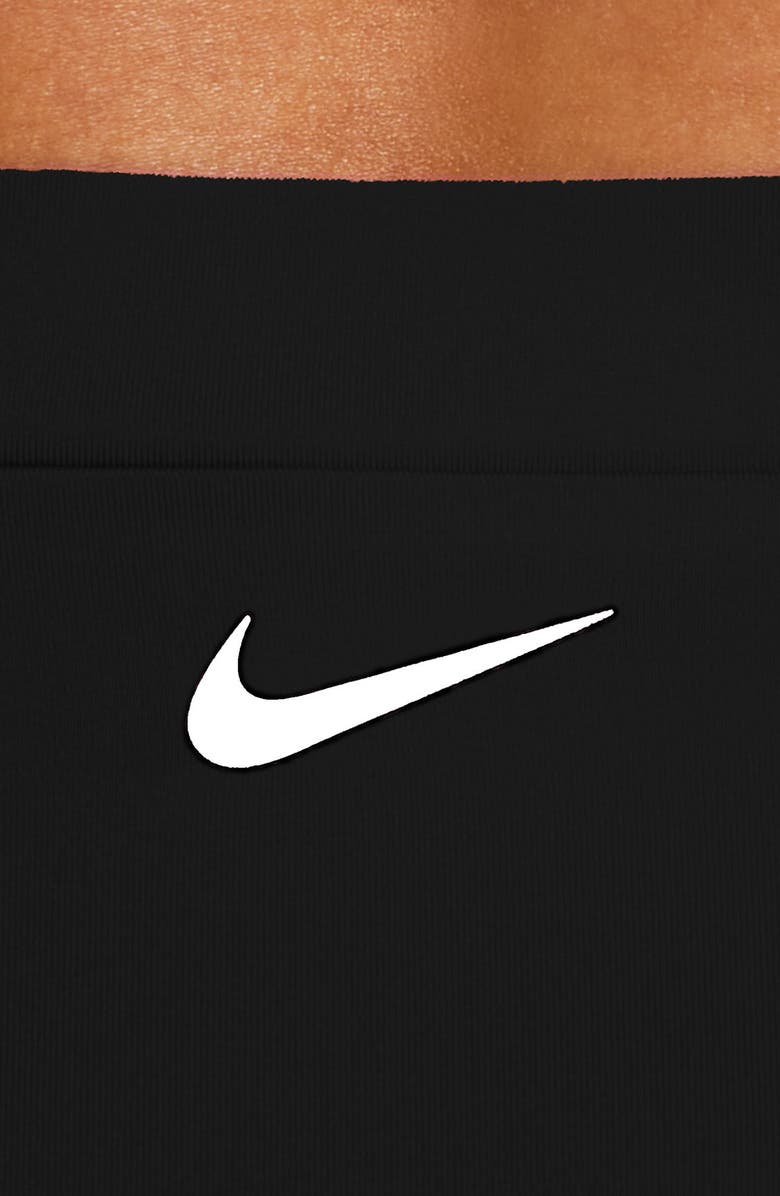 Nike Essential High Waist Bikini Bottoms, Alternate, color, Black