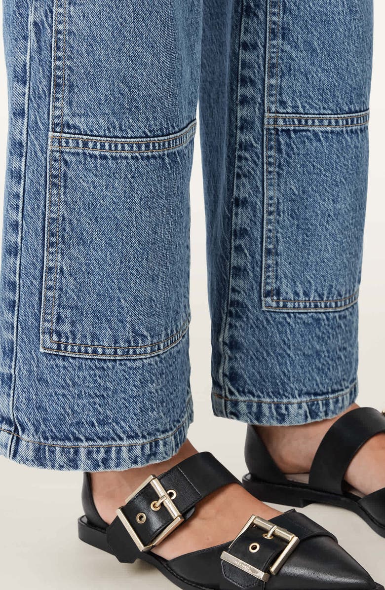 AllSaints Tay Wide Leg Carpenter Jeans, Alternate, color, Vintage Indigo