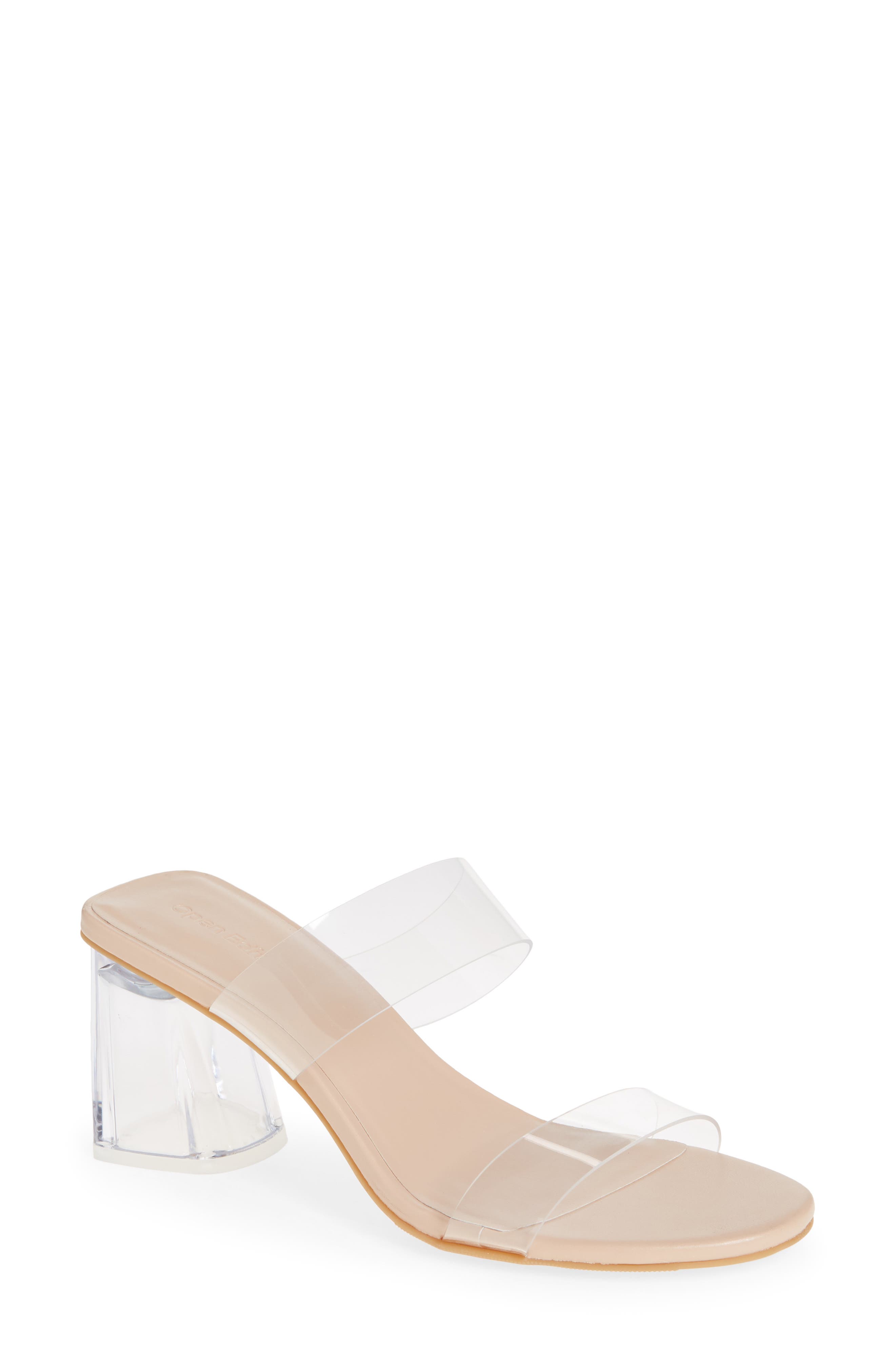 Corinne Slide Sandal, Main, color, CLEAR