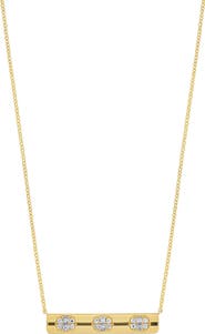 Bony Levy Mika Oval Diamond Cluster Bar Necklace