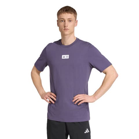 Men's adidas Purple Manchester United Jersey Hook T-Shirt