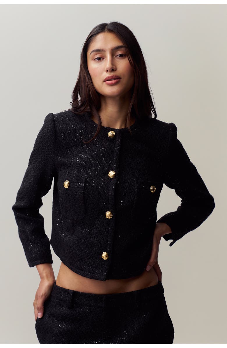 Guizio Bela Tweed Jacket, Alternate, color,