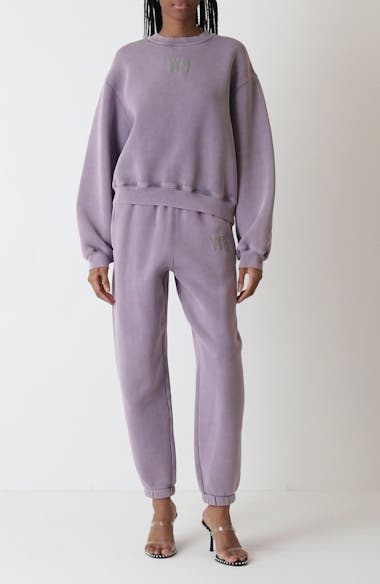 Alexander Wang Puff Logo Structured Terry Sweatpants | Nordstrom