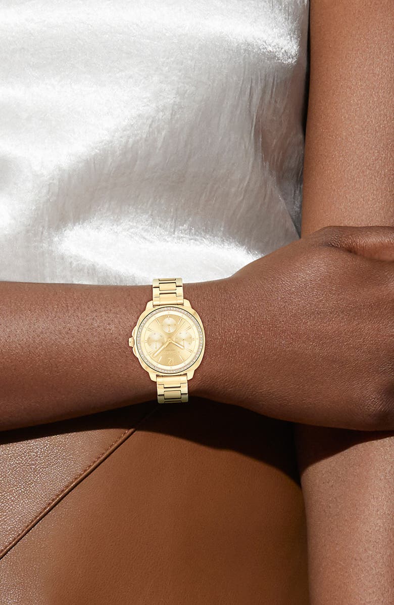 COACH Kitt Bracelet Watch, 34mm, Alternate, color, Gold