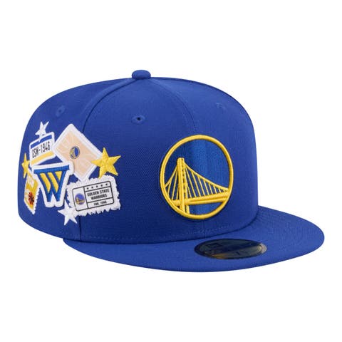 Men's New Era Royal Golden State Warriors Team Collage 59FIFTY Fitted Hat