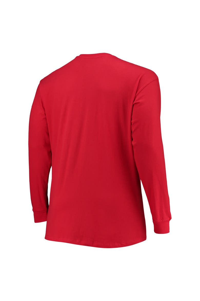 Men's Champion Red Georgia Bulldogs Big & Tall 2-Hit Long Sleeve T-Shirt, Alternate, color, Red