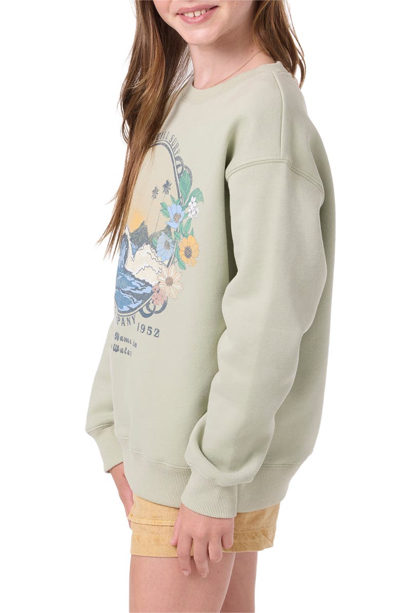 O
Neill Kids
 Skylar Wave Graphic Sweatshirt, Alternate, color, Desert Sage