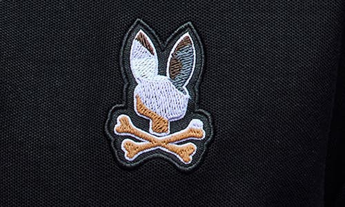 Psycho Bunny Dante Tipped Pima Cotton Piqué Polo In Black