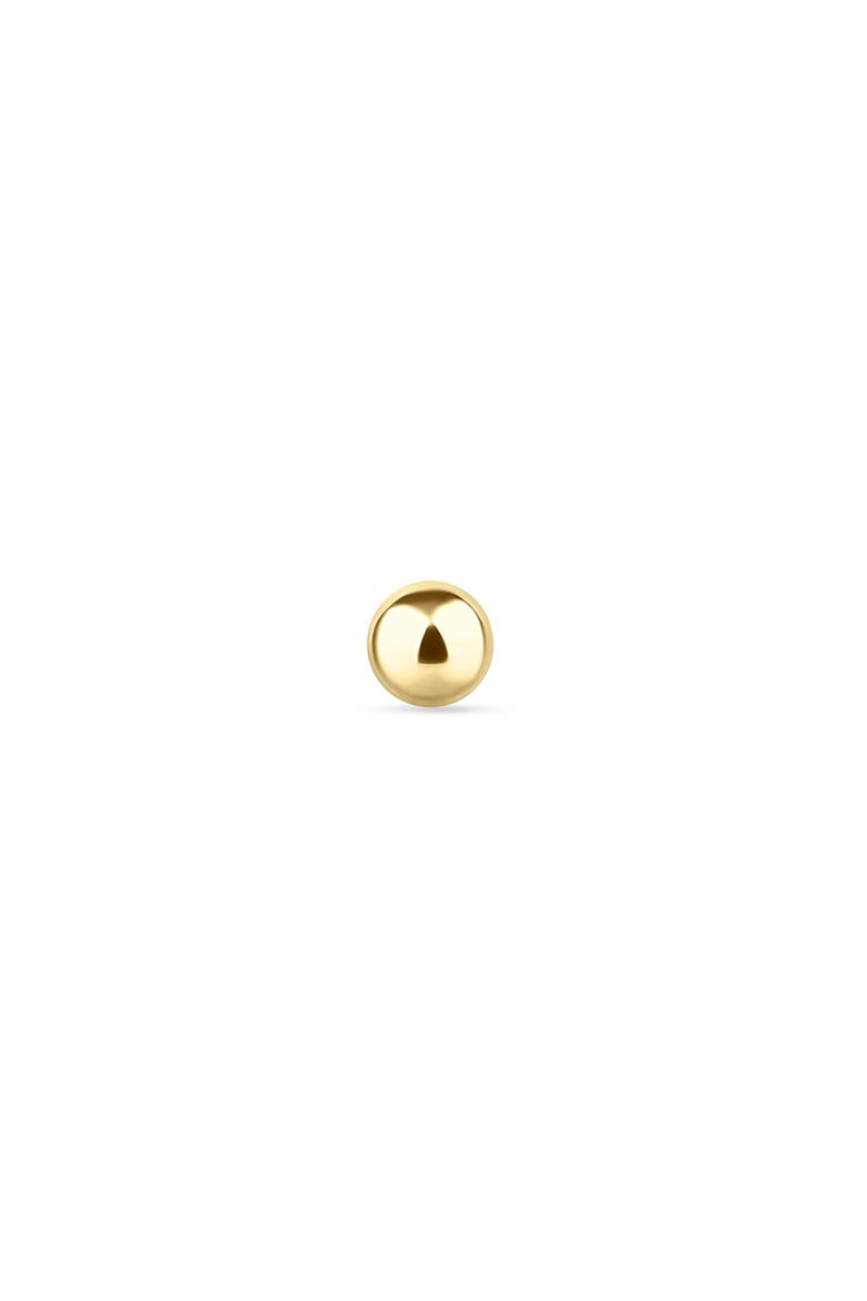 Ball Single Threaded Stud Earring, Alternate, color, YELLOW GOLD