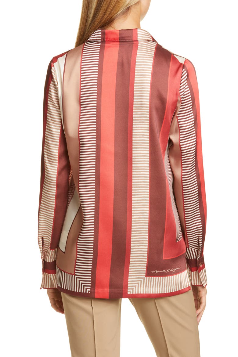 Eric Prism Print Twill Blouse, Alternate, color, CARNELIAN MULTI