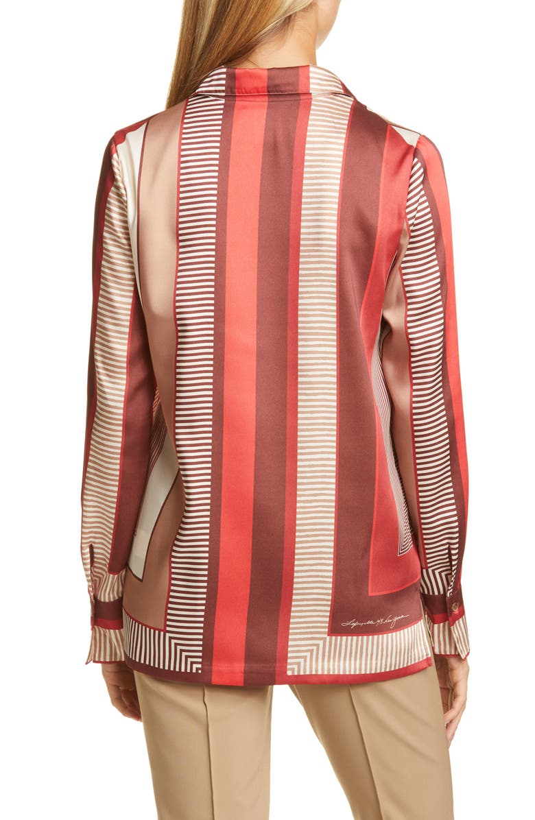 Lafayette 148 New York Eric Prism Print Twill Blouse, Alternate, color,
