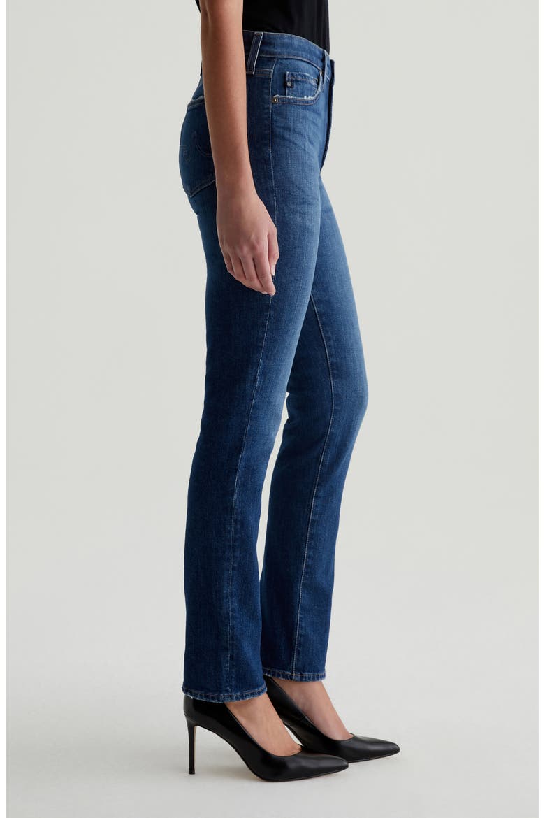 Mari Mid Rise Slim Straight Leg Jeans, Alternate, color, MYKONOS