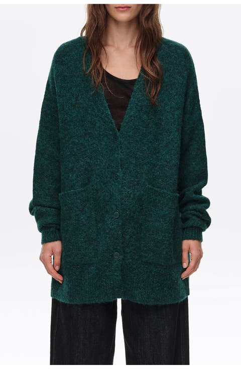 Long Alpaca Blend Cardigan