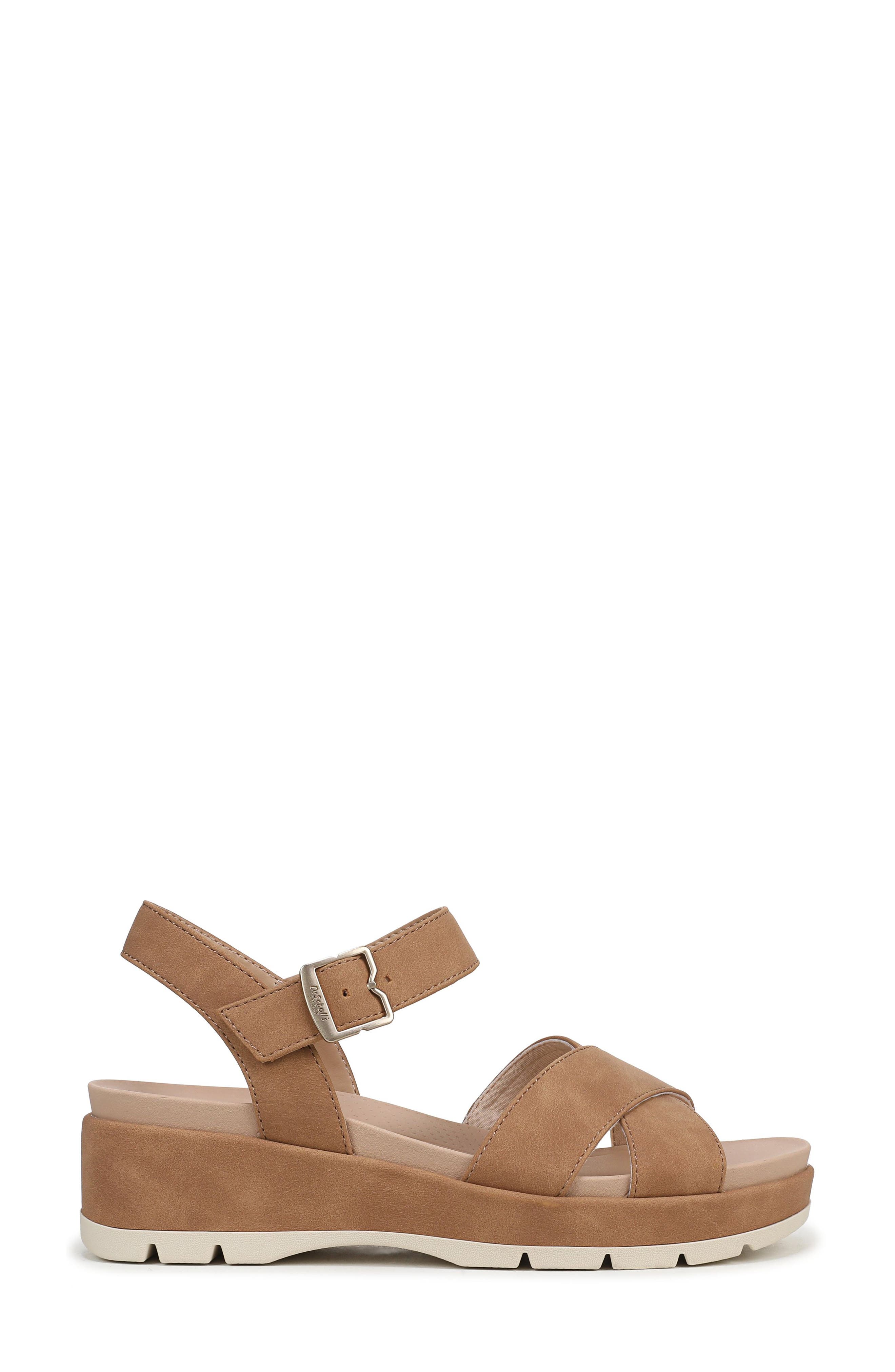 Free Love Ankle Strap Platform Slide Sandal, Alternate, color, LIGHT HONEY
