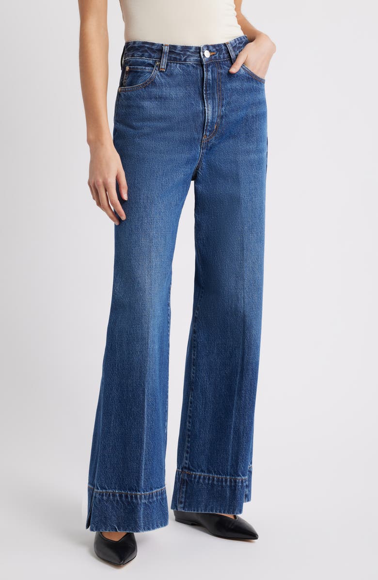 FRAME The Pixie Slice High Waist Flare Leg Jeans, Main, color, Headliner