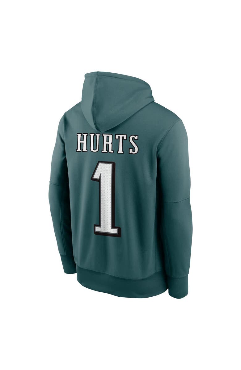 Nike Men's Nike Jalen Hurts Midnight Green Philadelphia Eagles Player Name & Number Performance Pullover Hoodie, Alternate, color, 