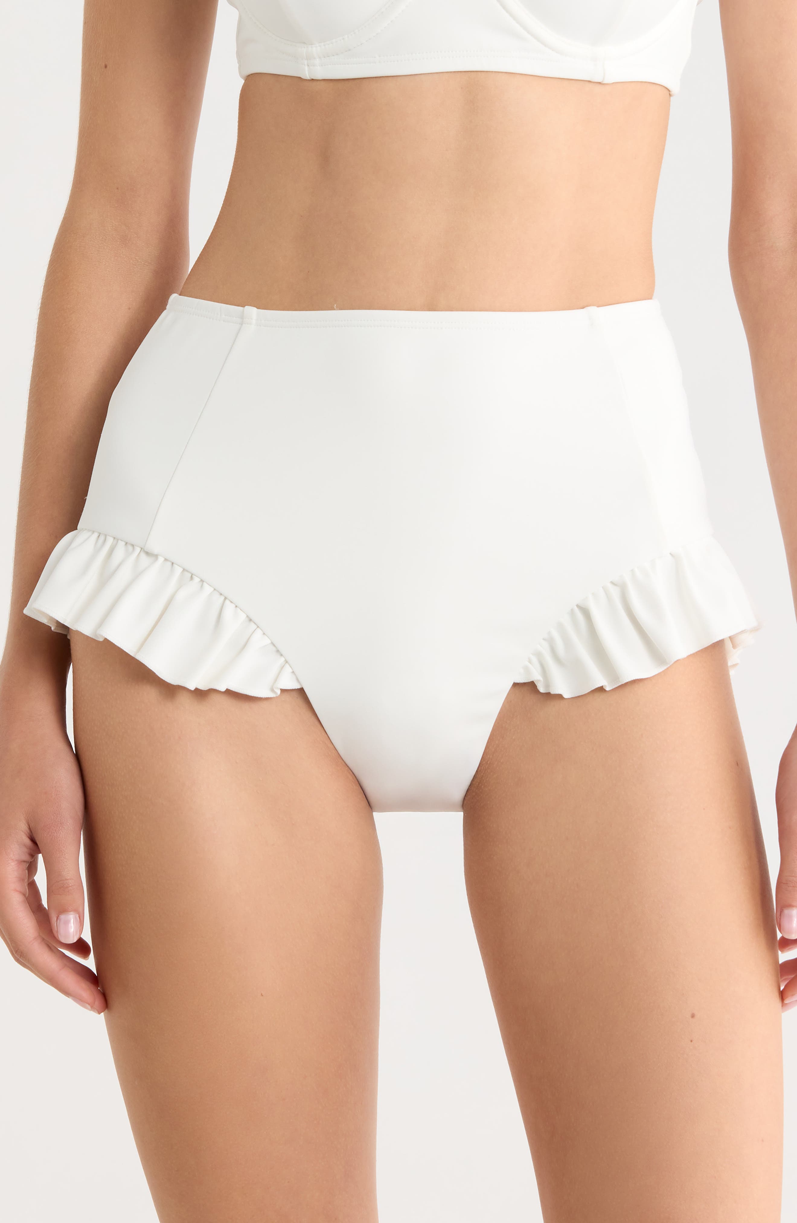 Hutch Ruffle High Waist Bikini Bottoms