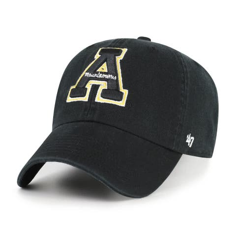Men's '47 Black Appalachian State Mountaineers Clean Up Adjustable Hat