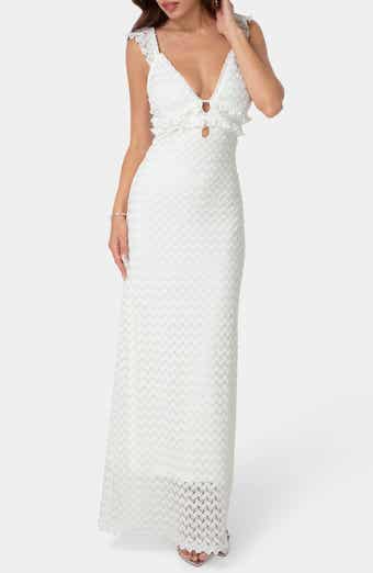 Lace Keyhole Maxi Dress