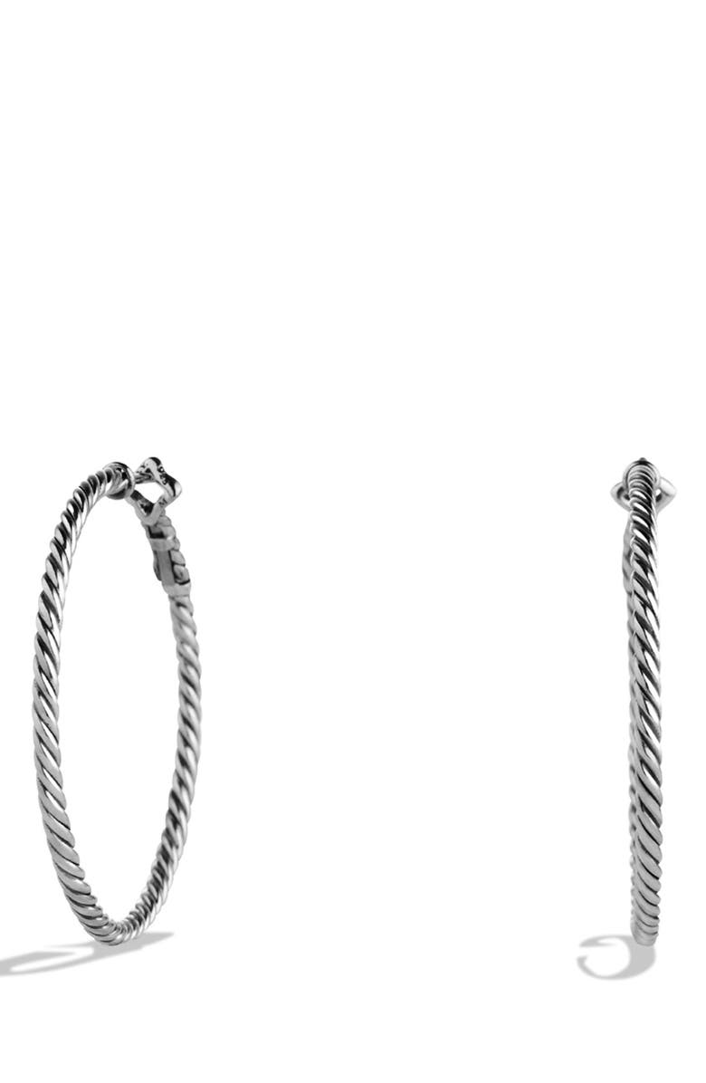David Yurman Cable Classics Hoop Earrings, Main, color, 