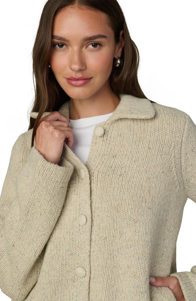 Joe's Jeans The Lennon Wool Blend Collared Cardigan, Alternate, color, Stone Marl