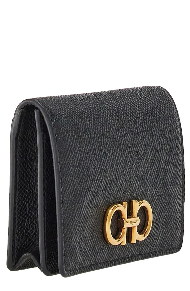 FERRAGAMO Gancini French Leather Wallet, Main, color, 