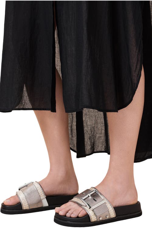 Allsaints Ellie Raffia Stud Slide Sandal