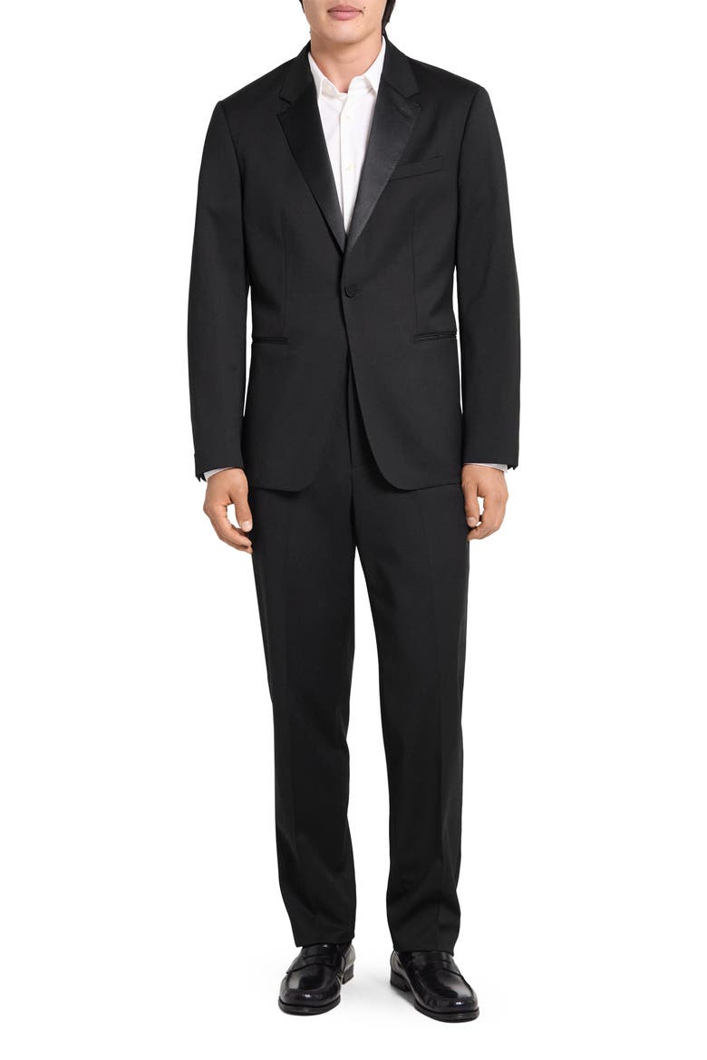 Wool One-Button Tuxedo, Alternate, color, BLACK - 001