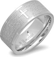 STEELTIME Men's Lord's Prayer Band Ring