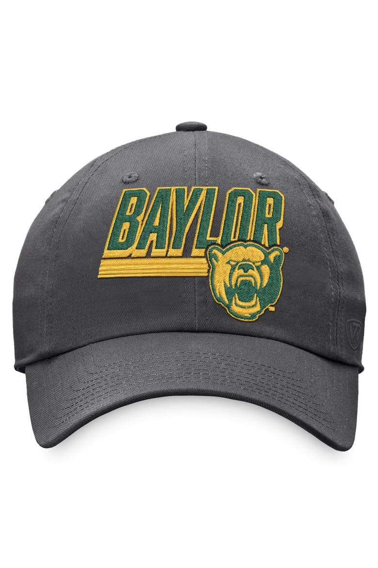 Men's Top of the World Charcoal Baylor Bears Slice Adjustable Hat, Alternate, color, Charcoal
