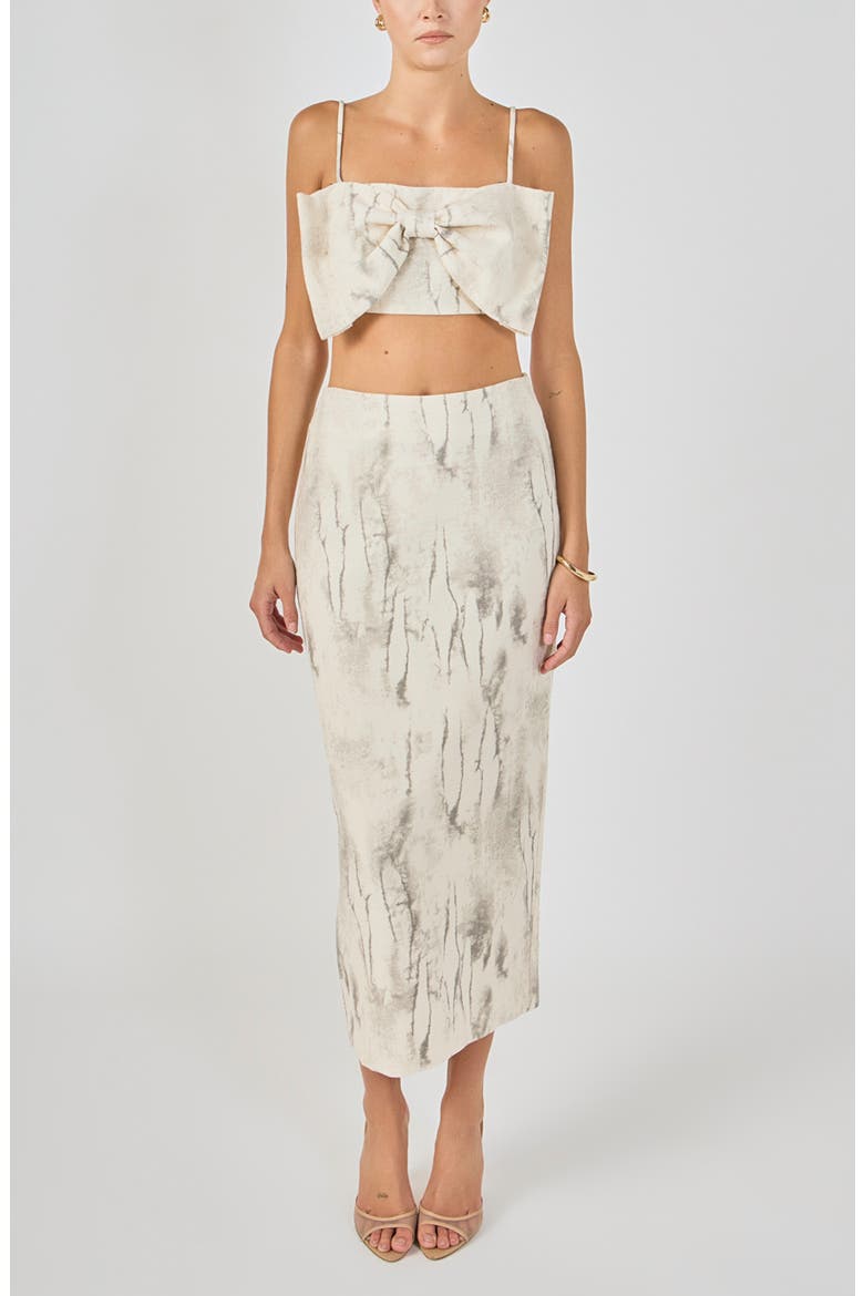 Oversized Bow Cropped Top, Alternate, color, SAND