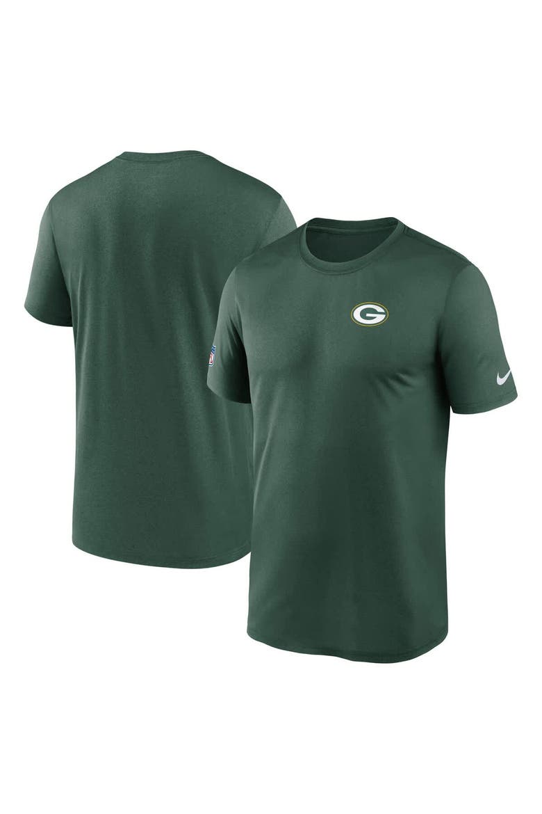 Men's Nike Green Green Bay Packers Sideline Legend Small Logo Dri-FIT T-Shirt, Main, color, Green