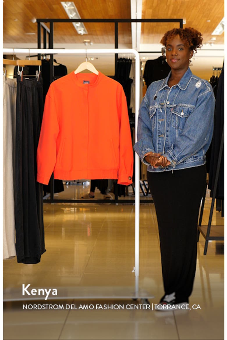 Water Resistant Oversize Bomber Jacket video