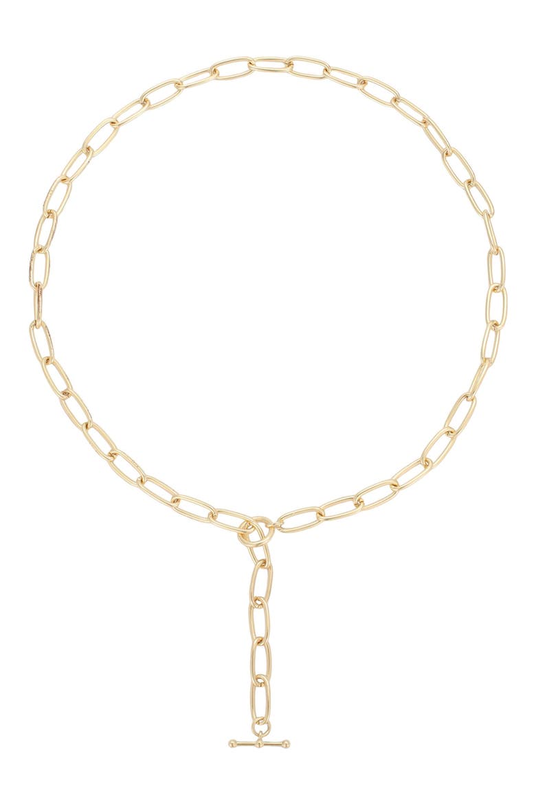 14k Gold Plated Chunky Slide Toggle Necklace, Main, color, GOLD