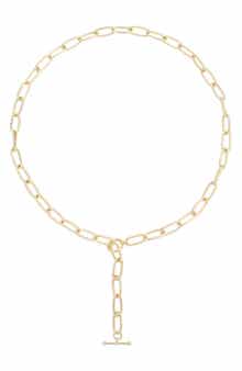 14k Gold Plated Chunky Slide Toggle Necklace