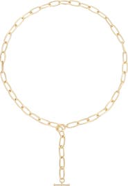 Adornia 14k Gold Plated Chunky Slide Toggle Necklace