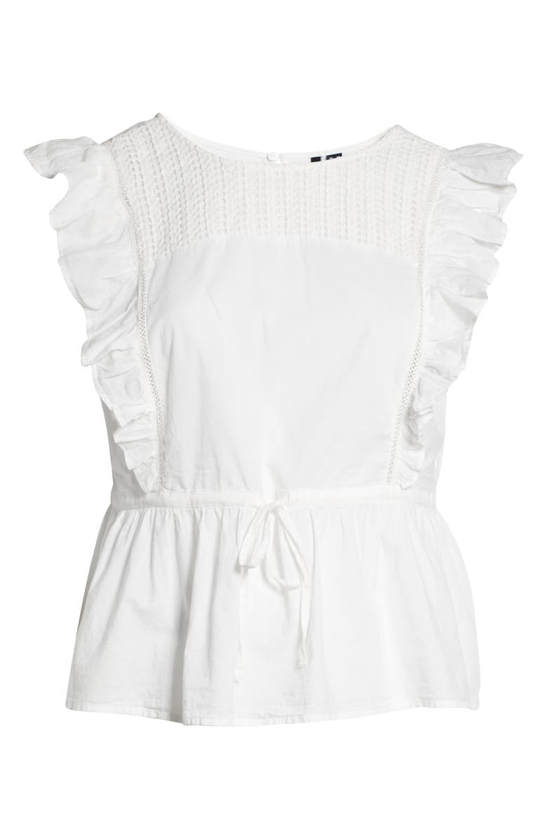 VERO MODA CURVE Jilla Ruffle Tie Waist Peplum Blouse, Alternate, color, 