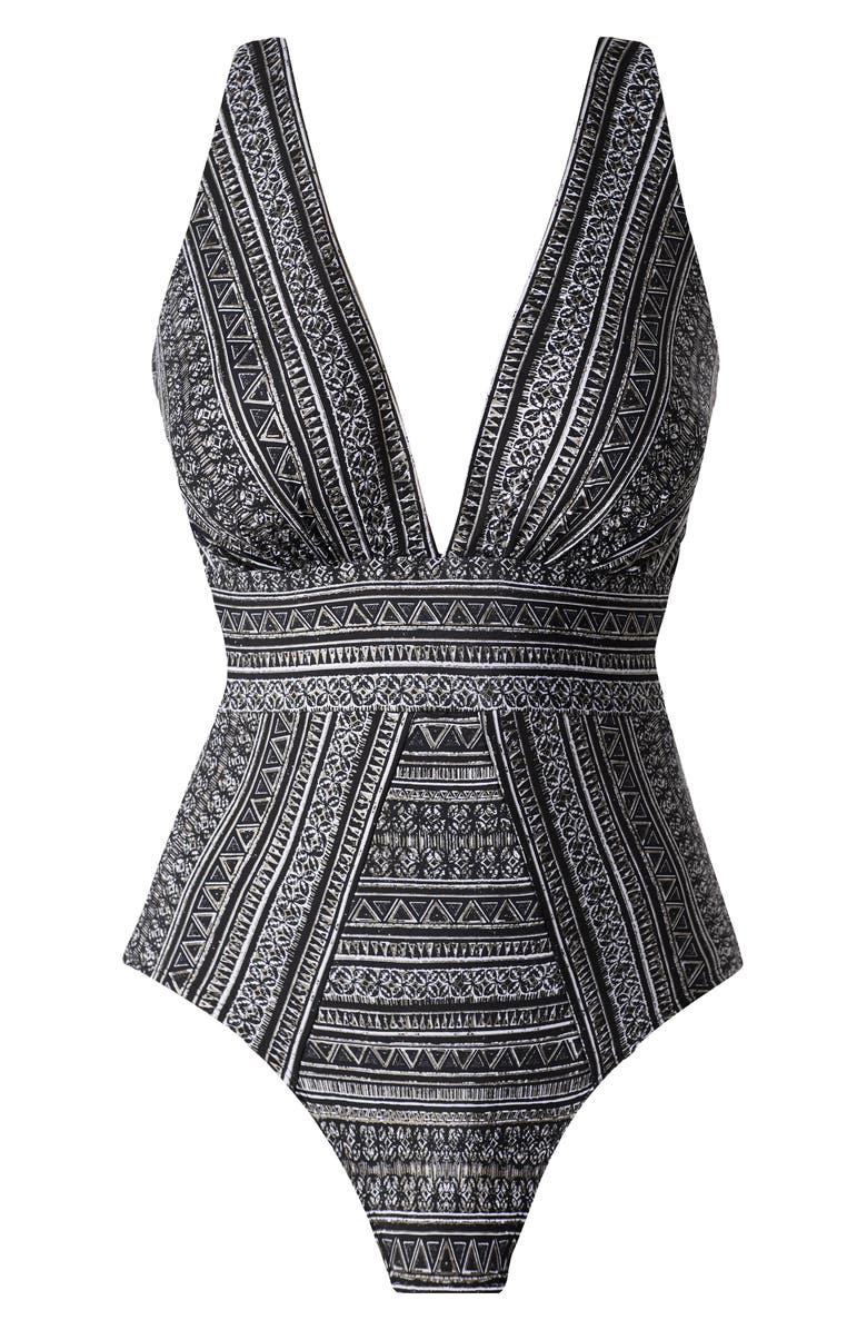 Miraclesuit<sup>®</sup> Elysium Odyssey One-Piece Swimsuit, Alternate, color, Black/White