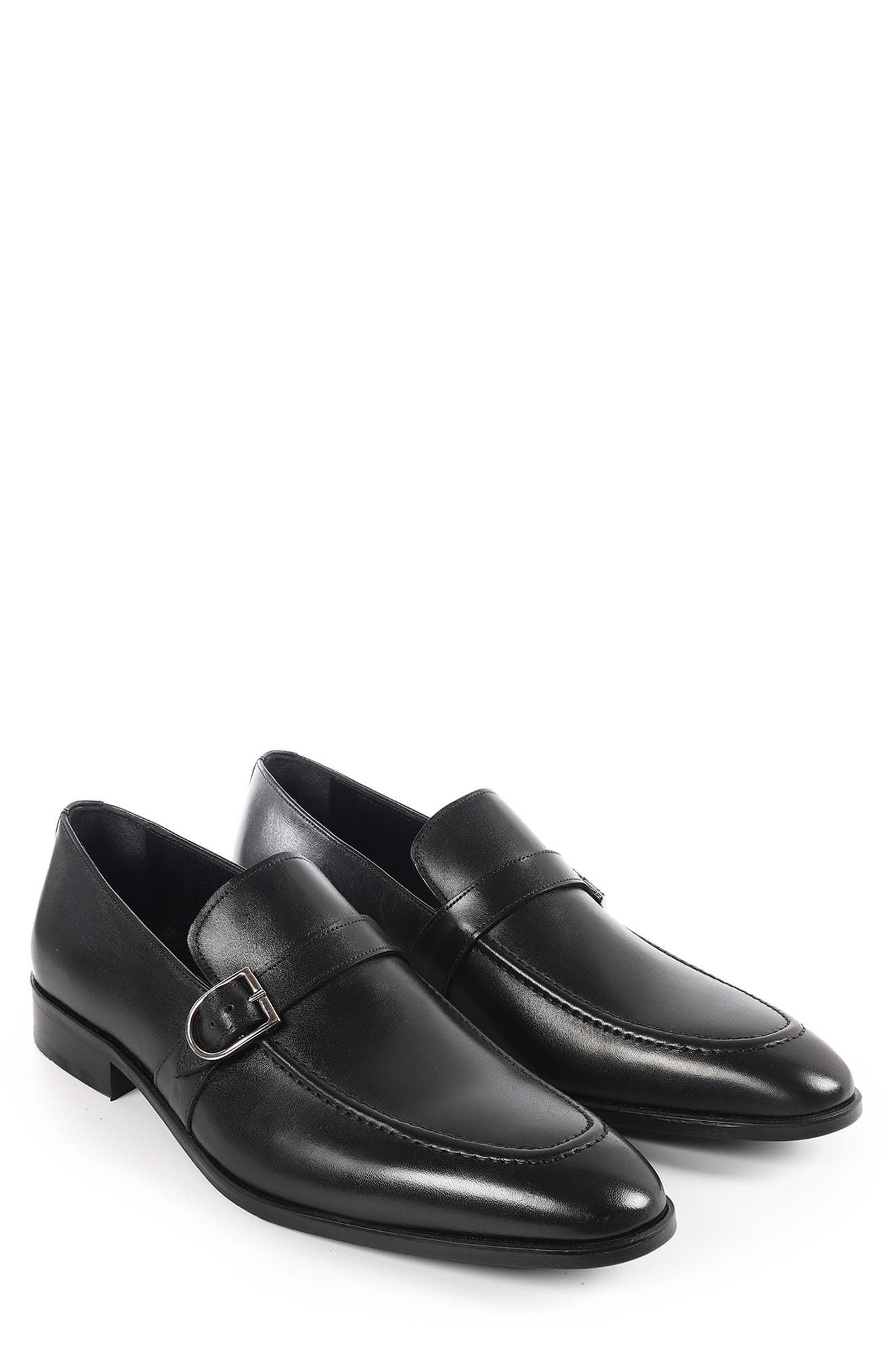 VELLAPAIS Ontario Apron Toe Loafer, Alternate, color, Black
