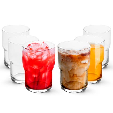 Stackable Iced Coffee Glasses - 15oz - Set of 6
