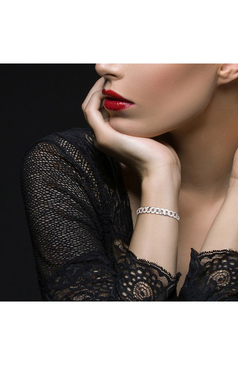 DELMAR Curb Link Bracelet, Alternate, color, Silver