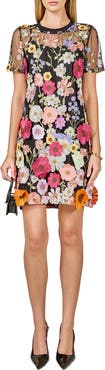 Endless Rose Floral Appliqué Shift Dress