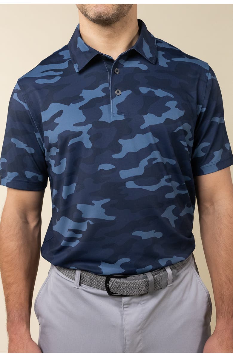 ASHWORTH GOLF Midnight Camo Polo, Alternate, color, Midnight