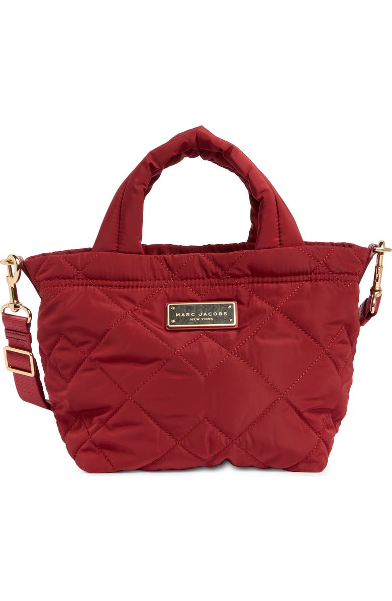 Marc Jacobs Mini Quilted Nylon Tote, Main, color, Siren