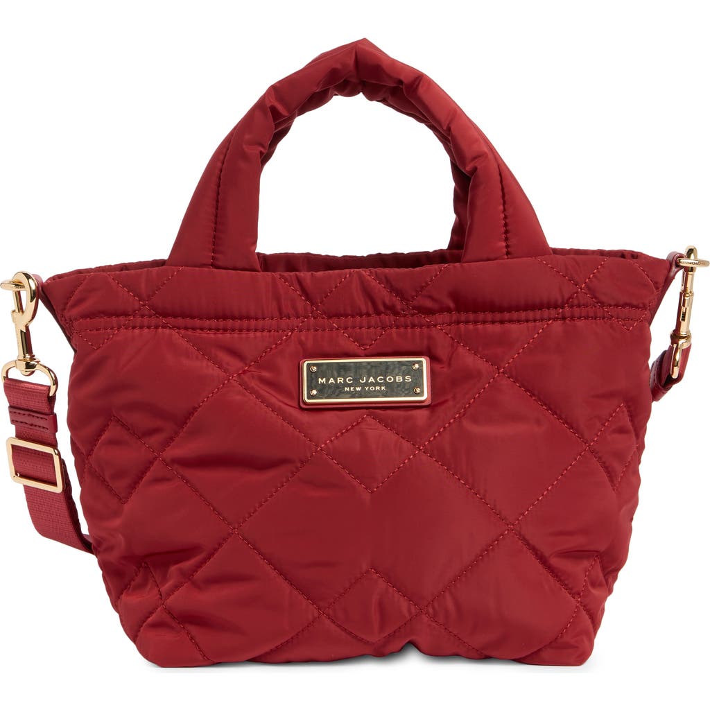 Marc Jacobs Mini Quilted Nylon Tote In Red